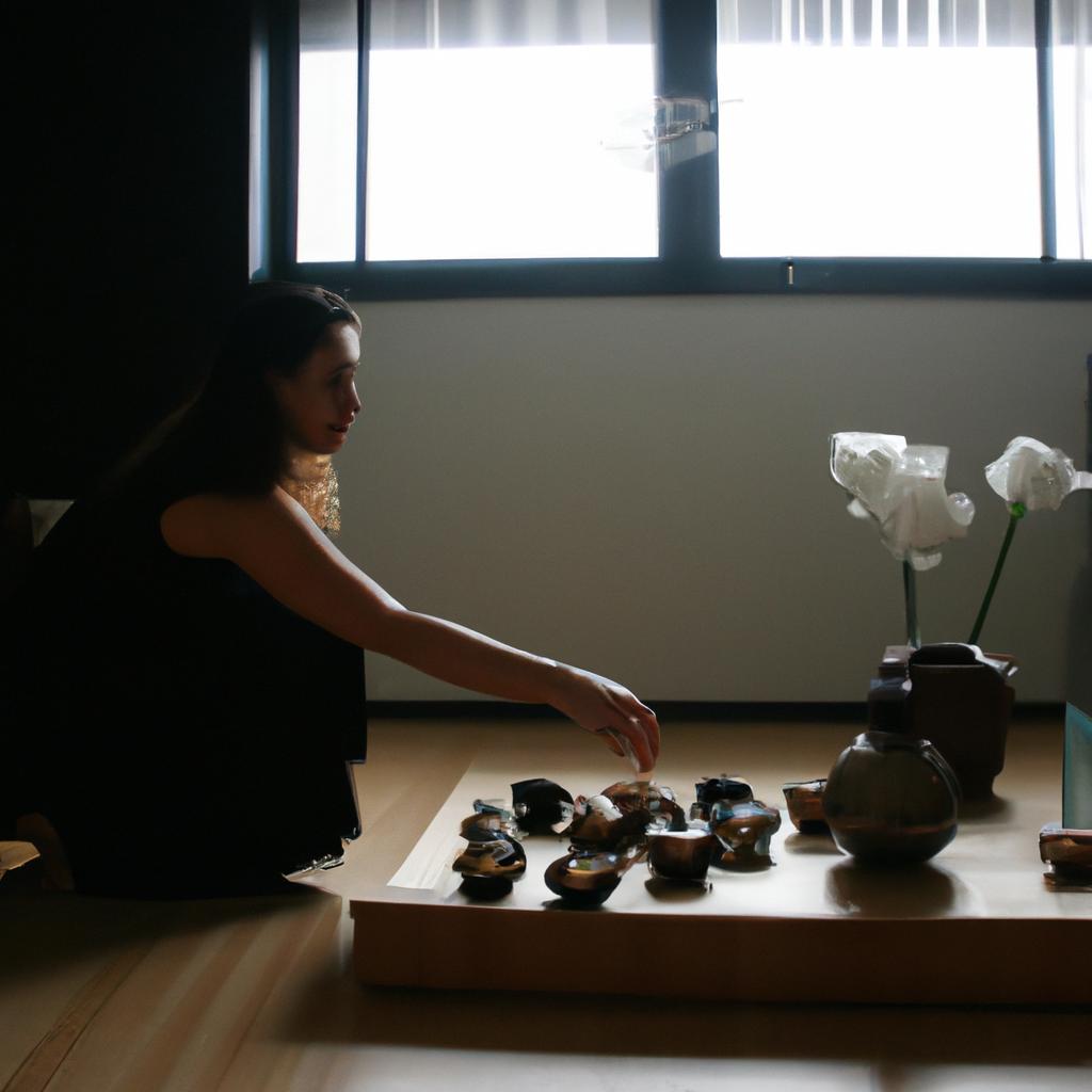 Person practicing aromatherapy techniques