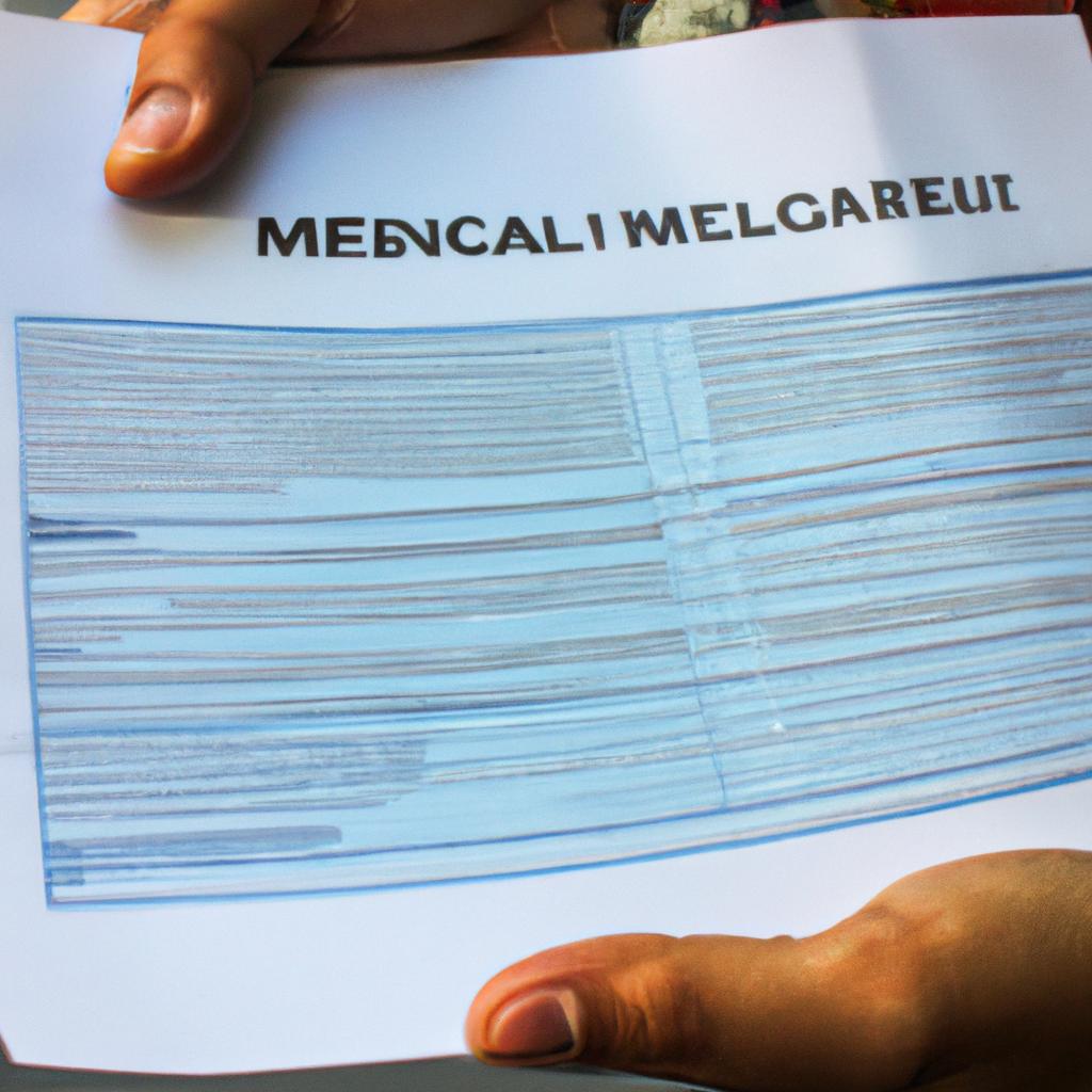 Person holding medical referral document